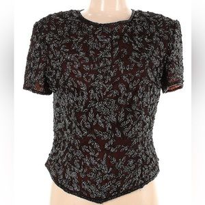 VTG. Embellished silk blouse